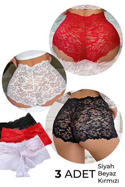 Siyah & Kırmızı Fiyonklu String Tanga Seti – Metal Halka Detaylı 2’li Fantazi İç Çamaşırı