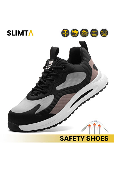 SLIMTA Safety Shoes for Men Women Steel Toe Boots Non-Slip Lightweight Breath...