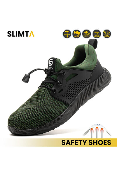 SLIMTA Safety Shoes for Men Women Steel Toe Boots Non-Slip Lightweight Breath...
