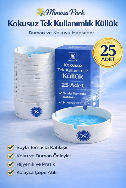 MİMOZA PARK 25 komada jednokratne pepeljare bez mirisa, prenosive, praktične ...