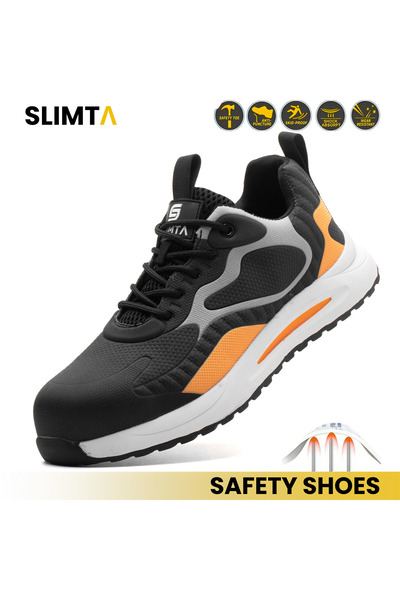 SLIMTA أحذية أمان للرجال والنساء، أحذية خفيفة الوزن قابلة للتنفس، مضادة للانز...