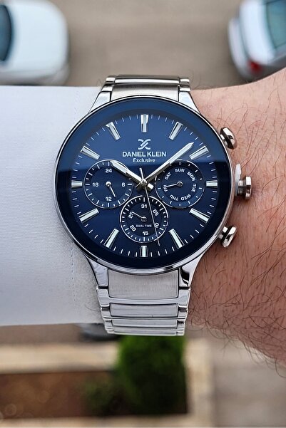 Daniel Klein Kadranı Lacivert Kordonu Silver Renk 24 Ay Garantili Fonksiyonlu...