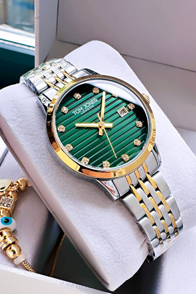 Tom Jones Orijinal Kadın Kol Saati 3 Atm Su Geçirmez Iki Renk Çelik Kordon He...