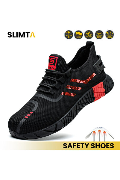 SLIMTA Safety Shoes for Men Women Steel Toe Boots Non-Slip Lightweight Breath...