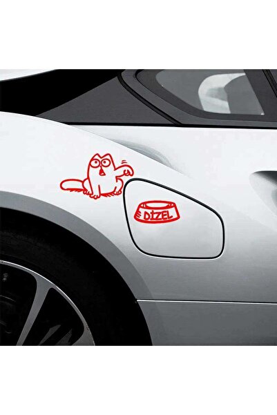 Asilmeydan Kedi Dizel Yakıt Depo Kapak Sticker, Araba, Oto, Etiket, Tuning, A...
