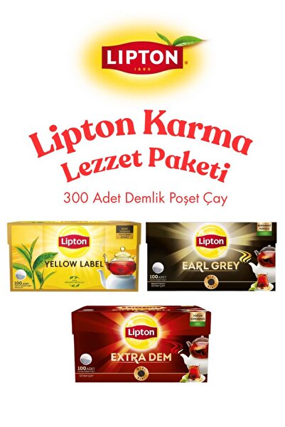 Lipton Yellow Label Demlik Poşet Çay 100'lü+ Extra Dem Demlik Poşet Çay 100’l...