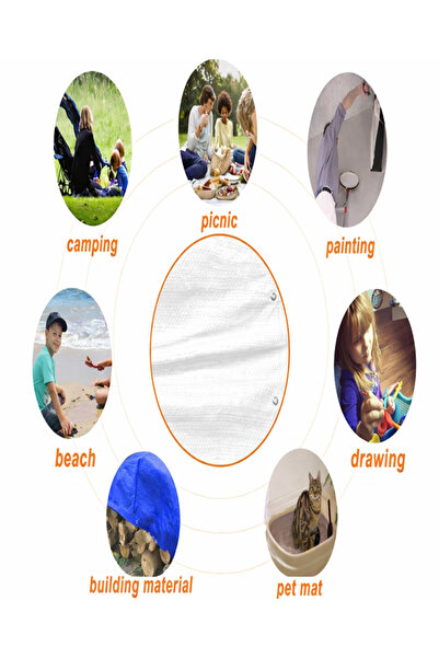 uçileak KAMP PİKNİK ÖRTÜSÜ SU GEÇİRMEZ PVC UV KATKILI 2MT X 2MT