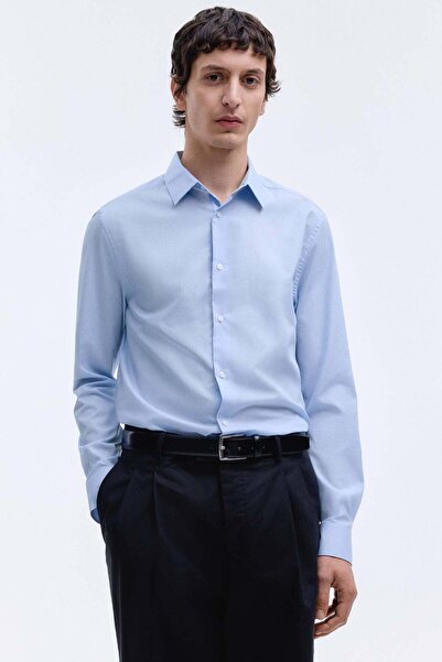 H&M قميص Slim Fit سهل الكي