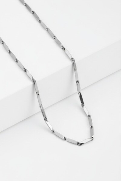 Men's Cube Triangle Model Steel Necklace