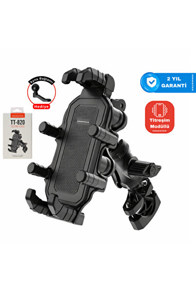 Knmaster TT-820 Titreşim Önleyicili Motosiklet Telefon Tutucu
