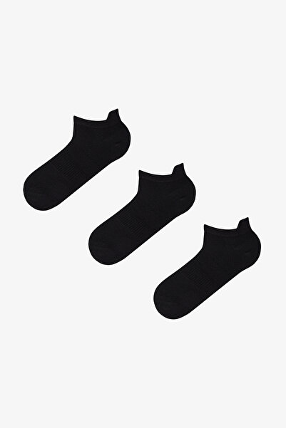 Penti Men's Black Bamboo 3-Piece Booties Socks