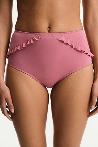 Penti Rose Pink New High Ruffle Bikini Bottom