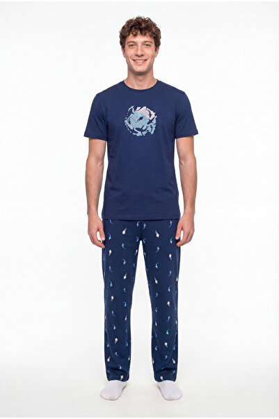 Penti Men's Colorful Sailing Night Pajama Set