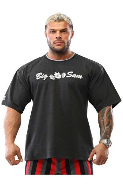 Big Sam Tricou antracit cu croială largă 2820