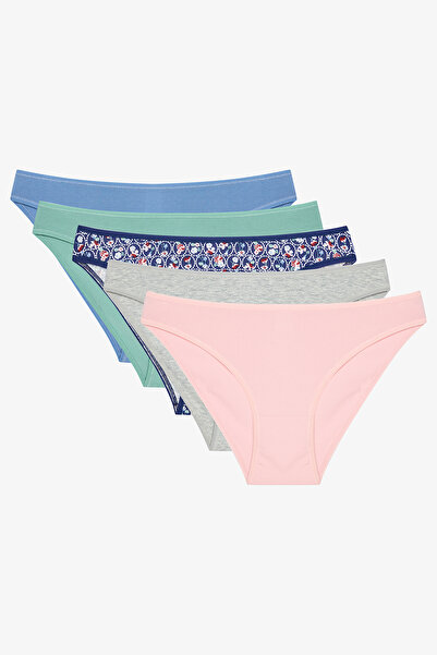 Penti Antique Garden Çiçekli Normal Bel 5'li Slip Külot