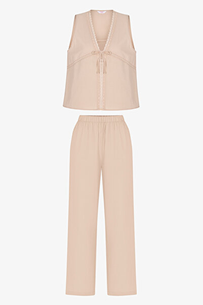 Penti Set de pijamale pantaloni Belle bej