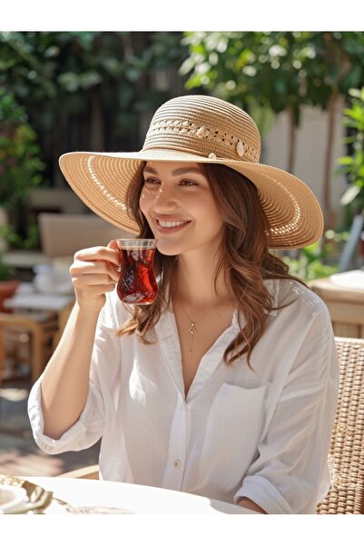 Deeplively قبعة نسائية من القش للشاطئ صيفية ذات جودة عالية - قابلة للطي - قاب...