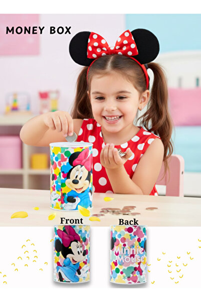 Stor Minnie Mouse Metallic Coin Box | Money Saving Box | For Kids & Adults