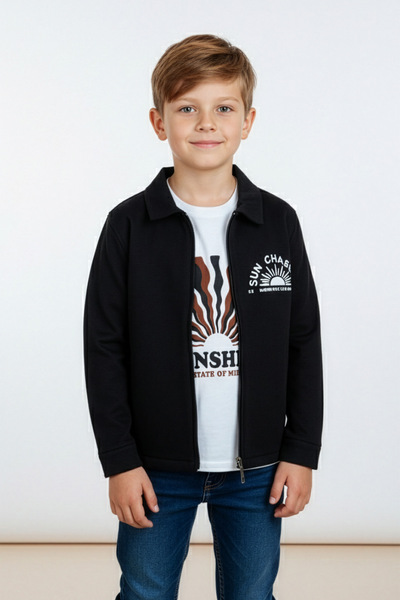 Fulla Moda Set de 2 piese pentru băieți, imprimat, cu fermoar