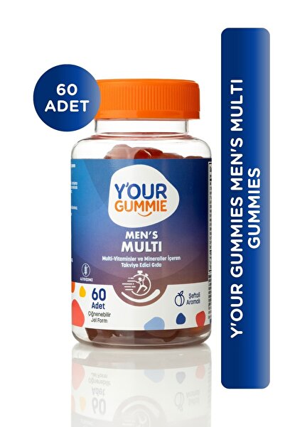 Y'our Gummie حلوى متعددة الاستخدامات للرجال - تركيبة خاصة للرجال - 60 قطعة من...