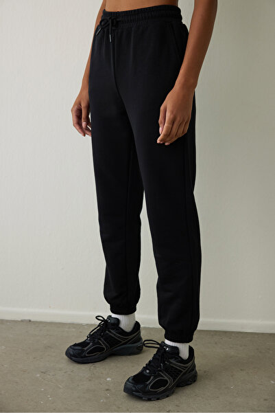 Penti Black High Waist Lace-Up Jogger Sweatpants