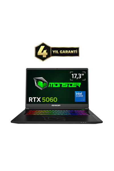 MONSTER Tulpar T7 V26.3.9 Intel Core 7 250H 64 GB RAM 1 TB SSD 8 GB RTX 5060 ...