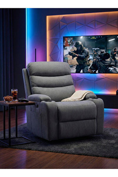 M SMART Fixed Recliner Chair For Living Room, Lazy Boy Chair with Dual Cup Ho...