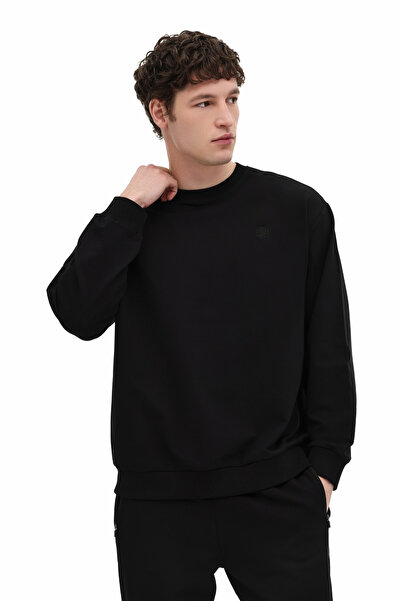 lumberjack Mb Sn75 C Neck Sw 6Fx Black Men's Sweatshirt