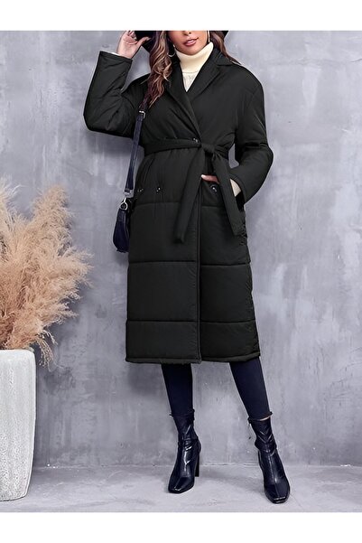 Toridas Palton puf căptușit cu fibre lungi de iarnă pentru femei