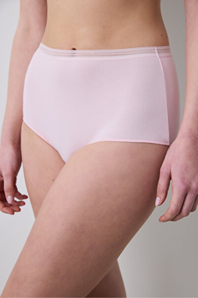 Penti Easy Pamuklu Trim Highwaist Pembe Slip Külot