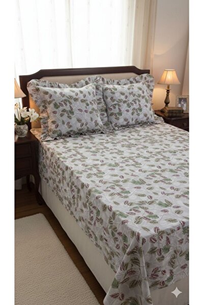 miruza ev tekstil Single-Duo-Bed Ruffled Pillowed Elastic Bed Sheet Set