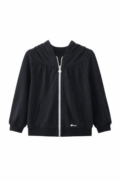 Divonette KIZ ÇOCUK PİLE YAKA KAPİŞONLU CEPLİ HIRKA GK1096