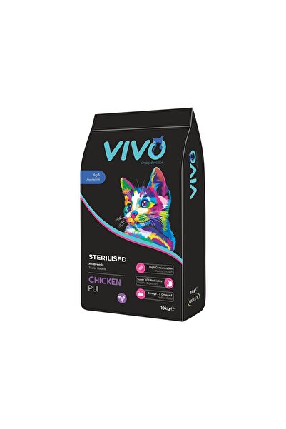 vivo SUPER PREMIUM DRY FOOD FOR STERILIZED ADULT CATS WITH CHICKEN 10KG
