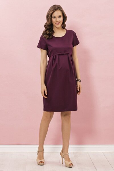 Genel Markalar Fiyonklu Kısa Hamile Elbise