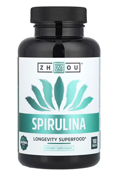Zhou Nutrition Spirulina Superfood for Women & Men with Vegan Protein, Chloro...