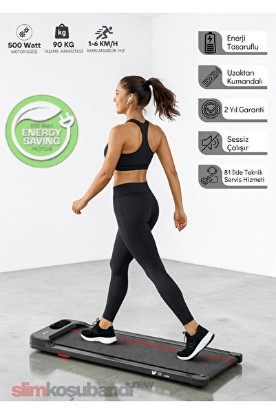 VFİT Slim Koşu Bandı 34x79 cm Minimal Ev & Ofis İçin Yürüyüş Bandı