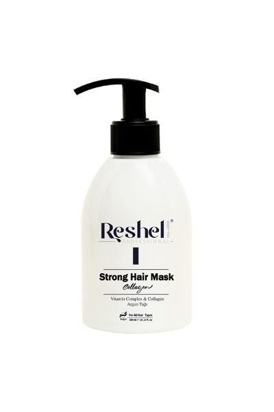Reshell Kuru Yıpranmış Boyalı Saçlar Için Onarıcı Ve Besleyici Argan Yağlı Kolajen Saç Bakım Maskesi 300 ml