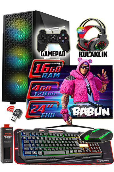 WARBOX BABUN 24" i3 7100 32gb DDR4 Ram 256gb Ssd 250gb Hdd GT740 DDR5 4gb E.k...