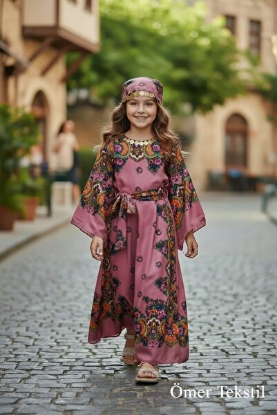 MODA Традиционна рокля за момичета Хамави (с шал и пояс)