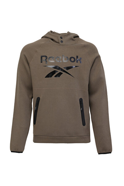 Reebok OVERHEAD HOODY FLEECE Haki Erkek Sweatshirt