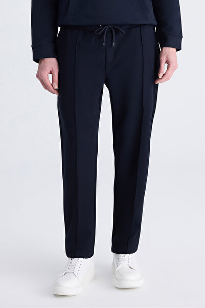 D'S Damat Ds Damat Regular Fit Navy Blue Plain Rayon Tracksuit Bottom