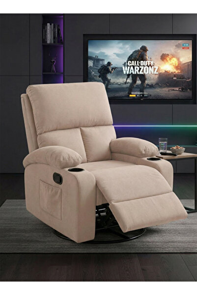M SMART Luxury Rocking Swivel Recliner Chair - Lazy Boy Chair with Cup Holder...