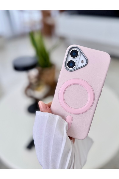Go Aksesuar Iphone 16 Uyumlu MAGSAFE Özellikli Parmak İzi Bırakmaz Deri Görün...