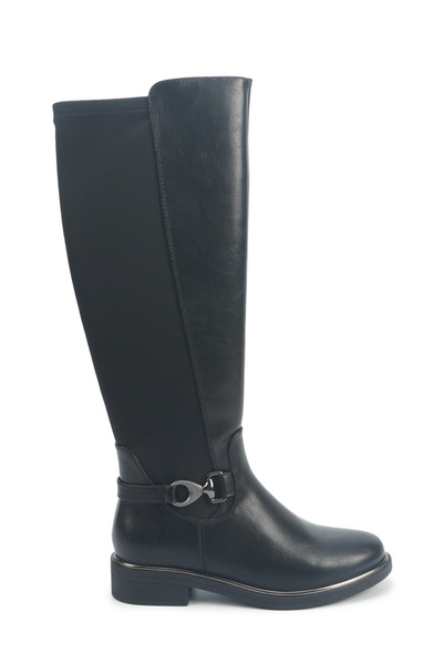 Polaris 326048.Z 5PR Siyah Kadın Düz Çizme