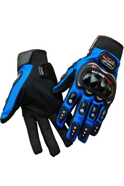 ProBiker Single Sword Full Finger Motorcycle Gloves Blue L