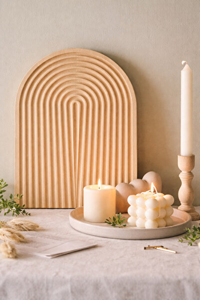 Arma House Bohem Oval Bambu Kahve ve Dekoratif Sunum Tepsisi 32 cm