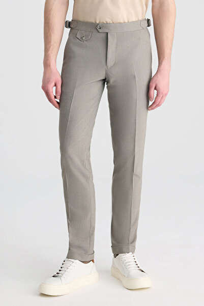 D'S Damat Ds Damat Slim Fit Mink Dobby Fabric Trousers