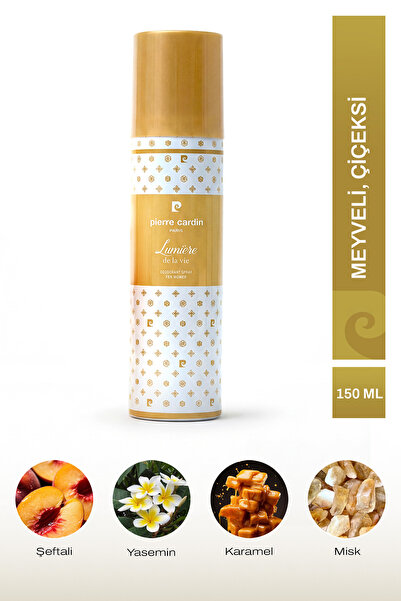 Pierre Cardin Lumiere Kadın Deodorant | Çiçeksi | Şeftali, Yasemin, Greyfurt,...