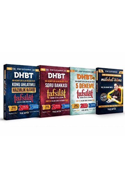 Yedi Beyza Yayınları 2026 Dhbt Kazandıran Tafsilat Seti (KONU SORU DENEME) Mü...