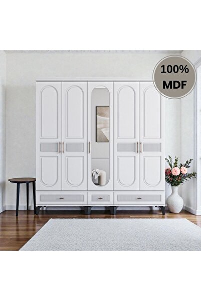 comiet Slope 5 kapaklı ayaklı tasarım country gardırop